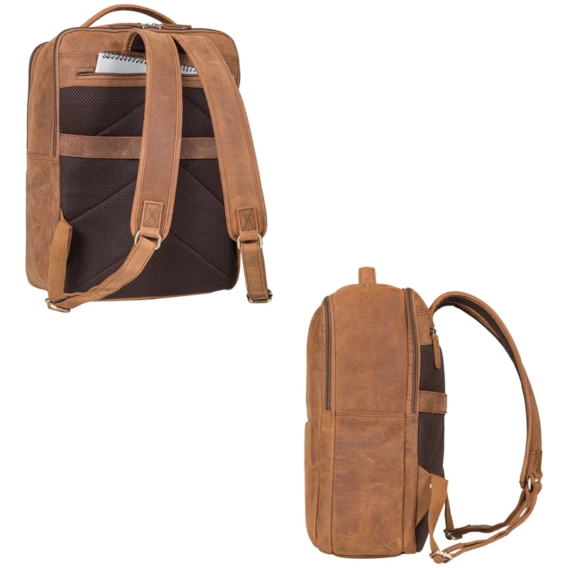 "Balduin" Großer Leder Laptop Rucksack