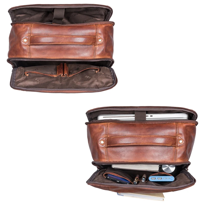 "Balduin" Großer Leder Laptop Rucksack