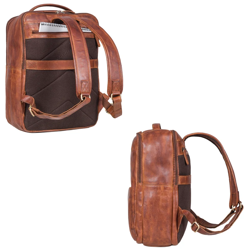 "Balduin" Großer Leder Laptop Rucksack