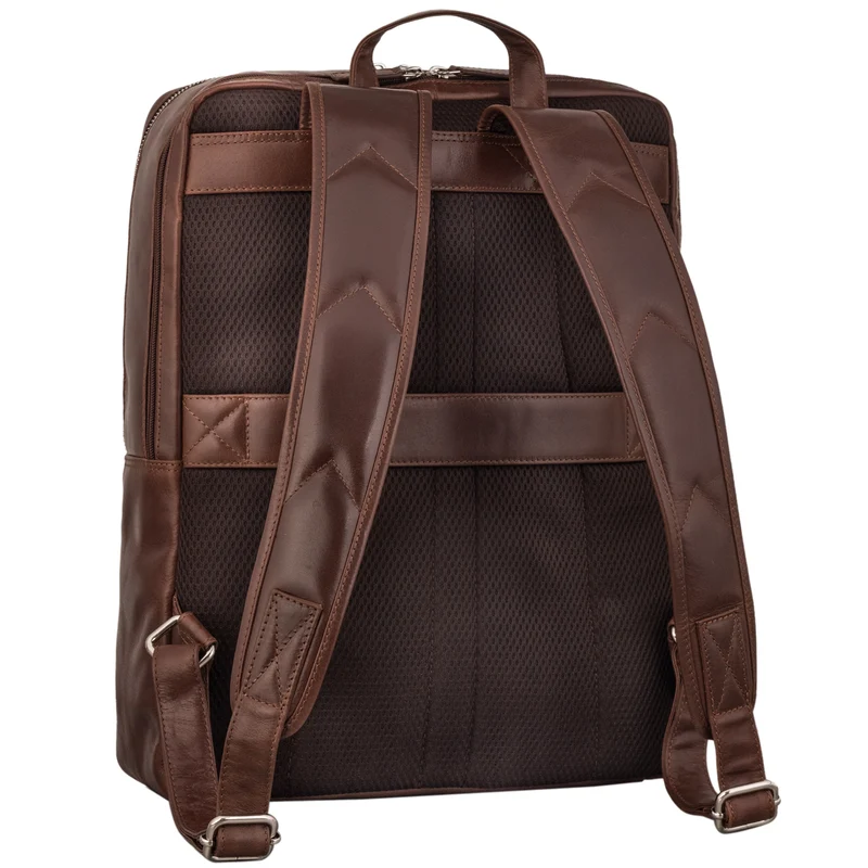 "Lion" Leder Laptop-Rucksack 15,6 Zoll Leder für Damen und Herren