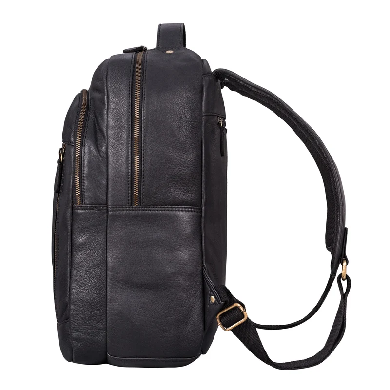 "Alura" Großer Rucksack Damen und Herren Leder - 15,6 Zoll Laptopfach