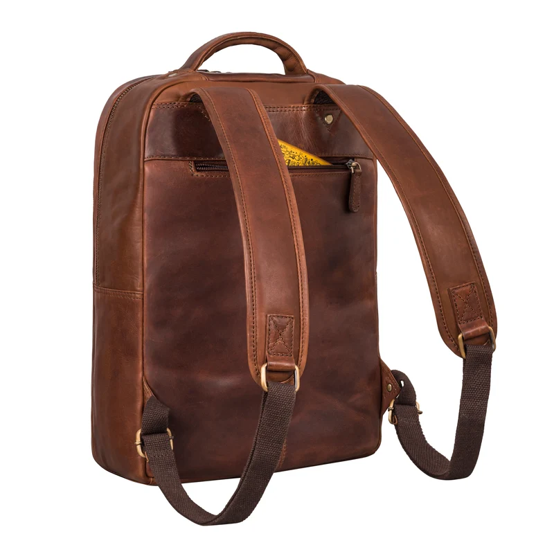 "Alura" Großer Rucksack Damen und Herren Leder - 15,6 Zoll Laptopfach
