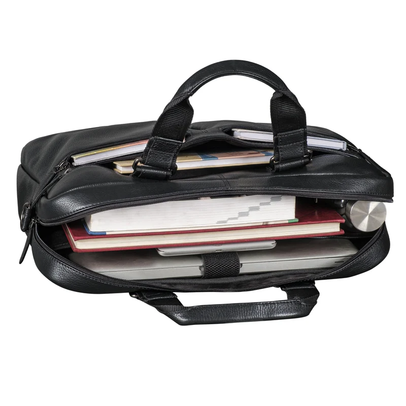 "Eugen" Leder Aktentasche Umhängetasche mit Laptopfach 15,6 Zoll