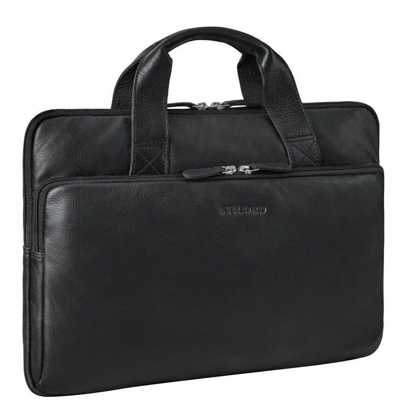 "Beau" Vintage Laptoptasche 15 - 16 Zoll echtes Leder Frauen Männer