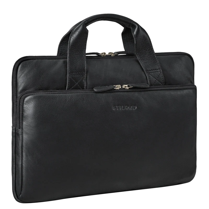 "Beau" Vintage Laptoptasche 15 - 16 Zoll echtes Leder Frauen Männer