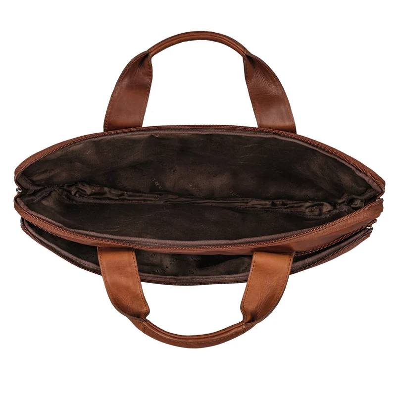 "Beau" Vintage Laptoptasche 15 - 16 Zoll echtes Leder Frauen Männer