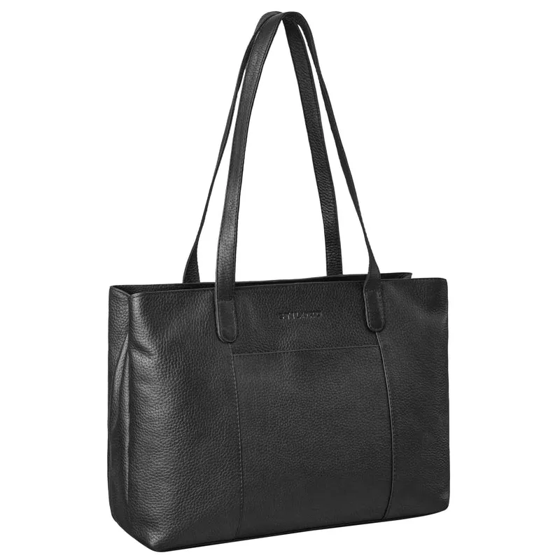 "Courtney" Vintage Leder Handtasche Damen Shopper Groß mit Langen Griffen
