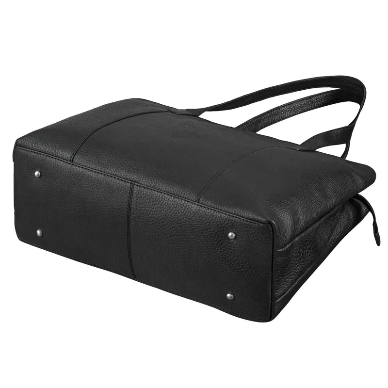 "Courtney" Vintage Leder Handtasche Damen Shopper Groß mit Langen Griffen