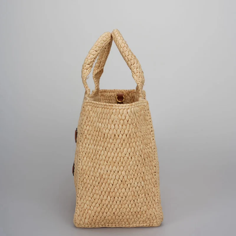 Celine Small Cabas Thais aus Bast und Kalbsleder