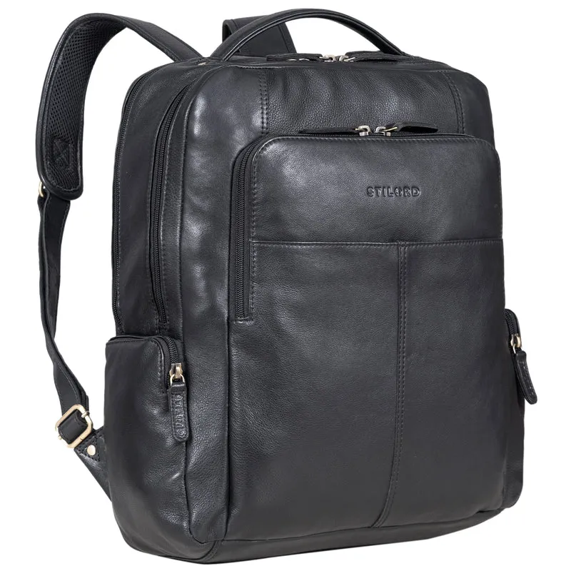 "Sigrid" Zeitloser Leder Rucksack mit Laptopfach 17 Zoll