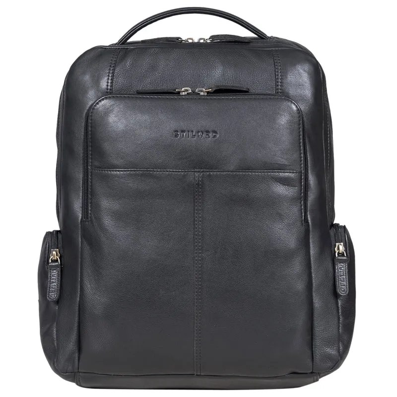 "Sigrid" Zeitloser Leder Rucksack mit Laptopfach 17 Zoll