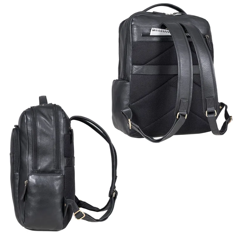 "Sigrid" Zeitloser Leder Rucksack mit Laptopfach 17 Zoll