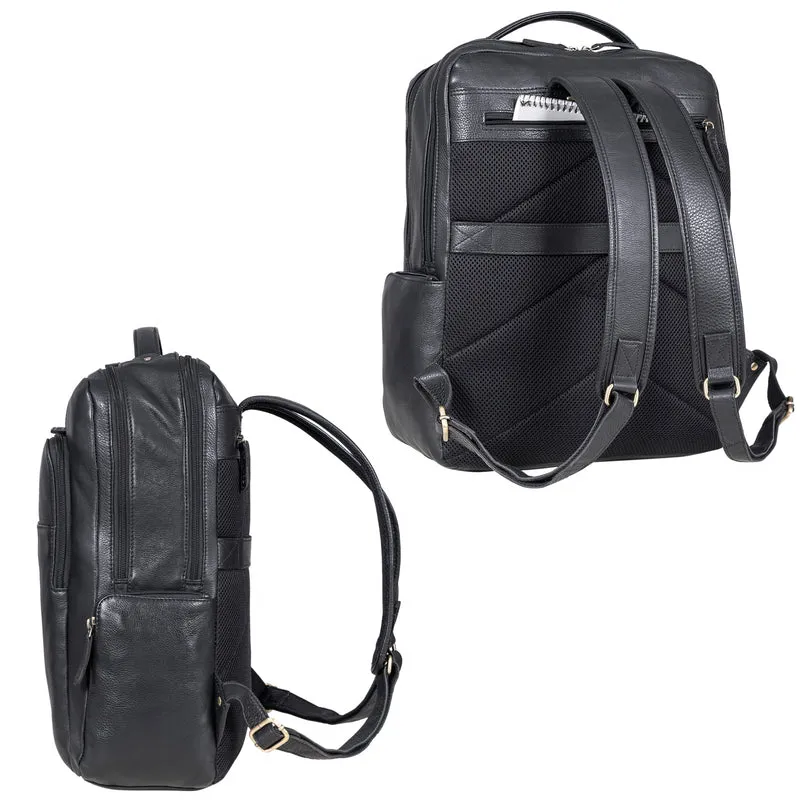 "Sigrid" Zeitloser Leder Rucksack mit Laptopfach 17 Zoll