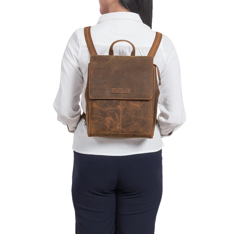 "Karla" Eleganter Rucksack Leder Damen Klein