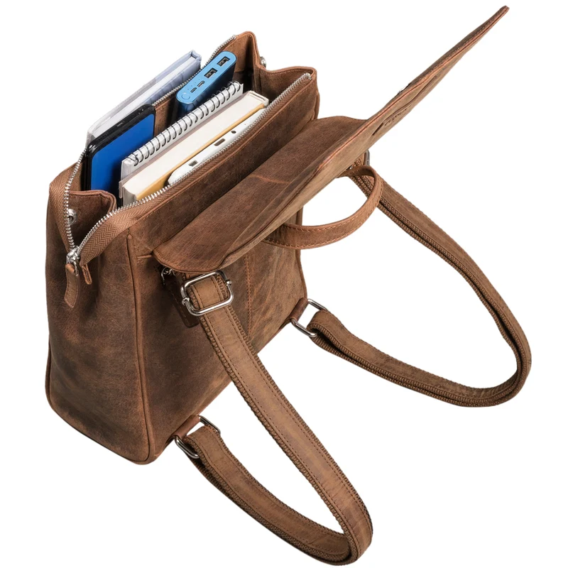 "Karla" Eleganter Rucksack Leder Damen Klein