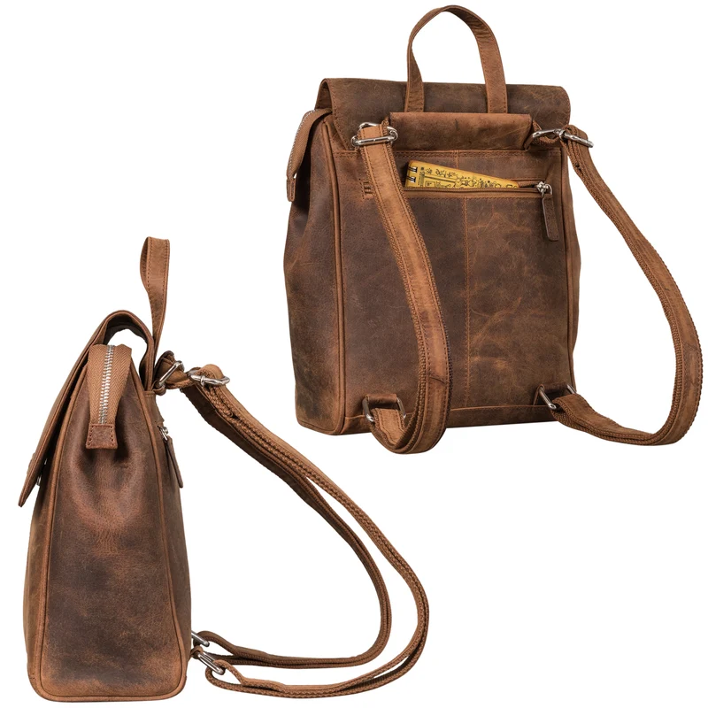 "Karla" Eleganter Rucksack Leder Damen Klein