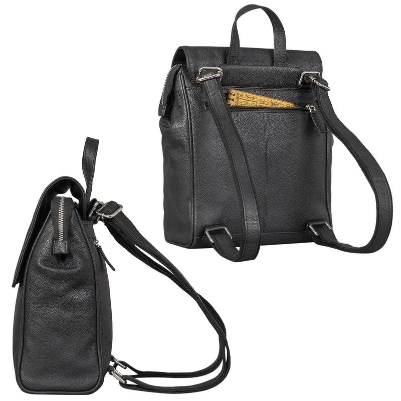 "Karla" Eleganter Rucksack Leder Damen Klein