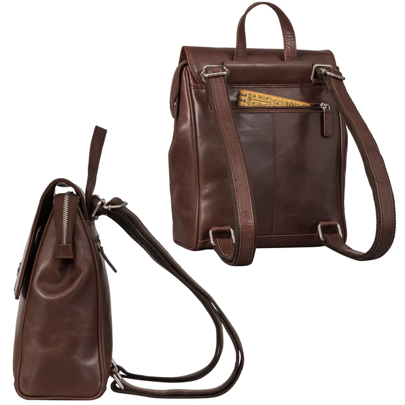 "Karla" Eleganter Rucksack Leder Damen Klein