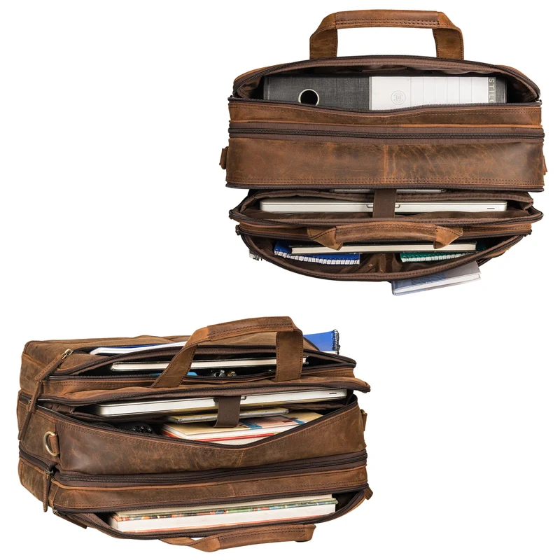 "Arnold" Geräumige Laptoptasche Leder