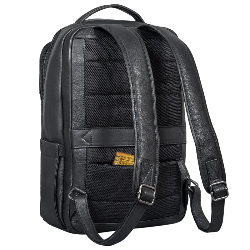 "Thore" Luxuriöser Leder Rucksack mit Laptopfach 17 Zoll
