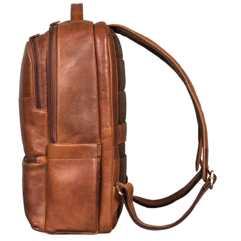 "Thore" Luxuriöser Leder Rucksack mit Laptopfach 17 Zoll