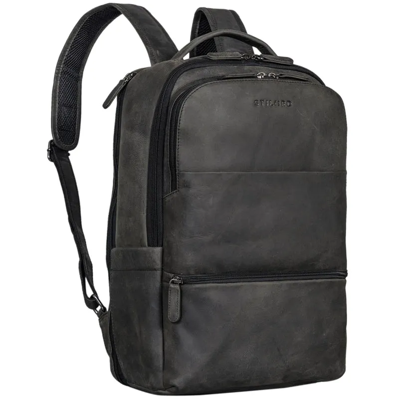 "Thore" Luxuriöser Leder Rucksack mit Laptopfach 17 Zoll