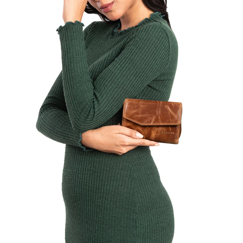 "Lark" Damen Vintage Geldbörse Leder mit RFID Schutz