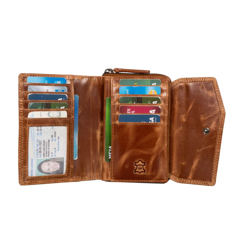 "Lark" Damen Vintage Geldbörse Leder mit RFID Schutz