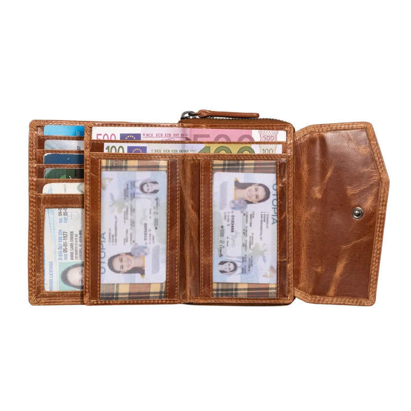 "Lark" Damen Vintage Geldbörse Leder mit RFID Schutz