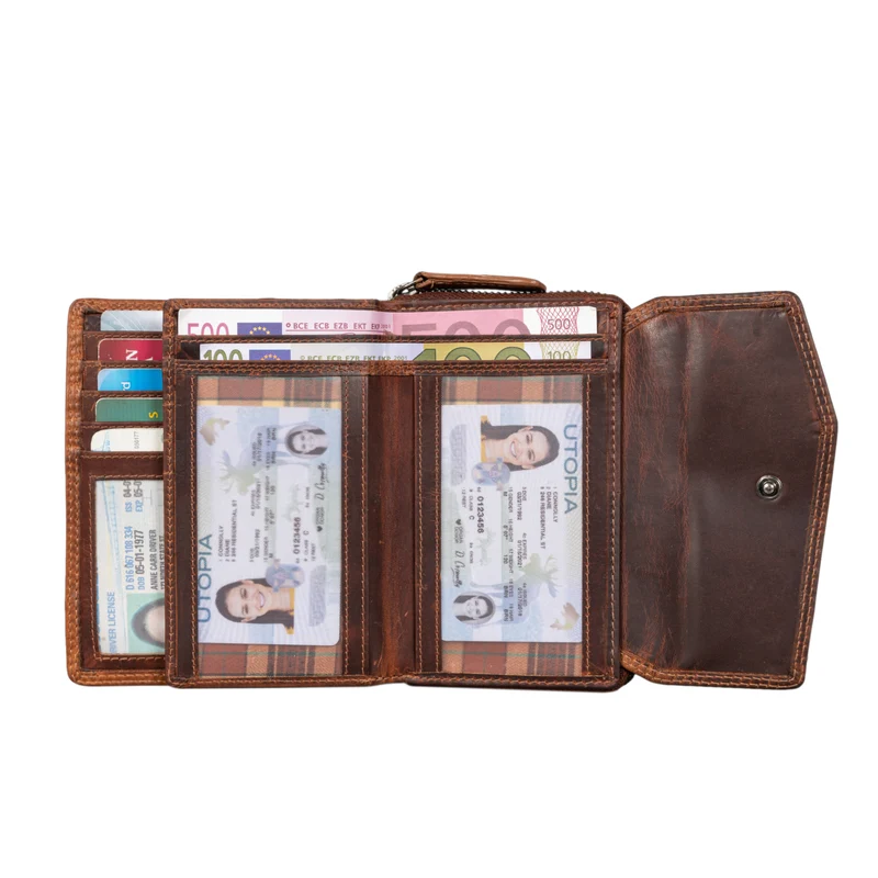 "Lark" Damen Vintage Geldbörse Leder mit RFID Schutz
