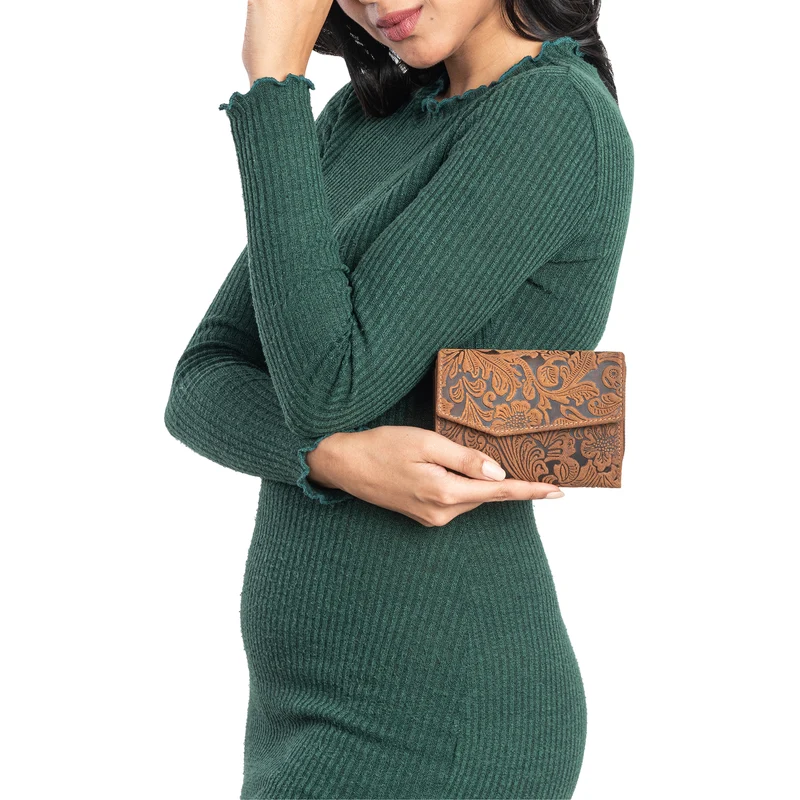 "Lark" Damen Vintage Geldbörse Leder mit RFID Schutz