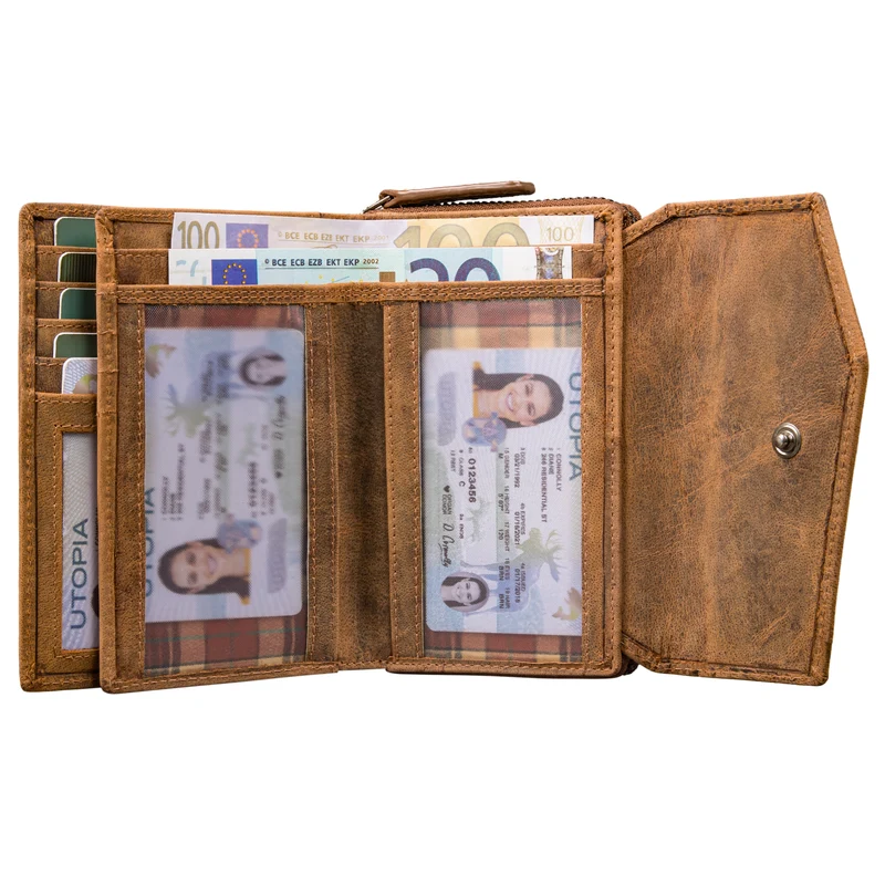 "Lark" Damen Vintage Geldbörse Leder mit RFID Schutz