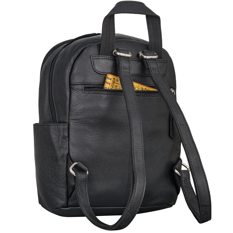 "Karolina" Lederrucksack Damen Sportlich