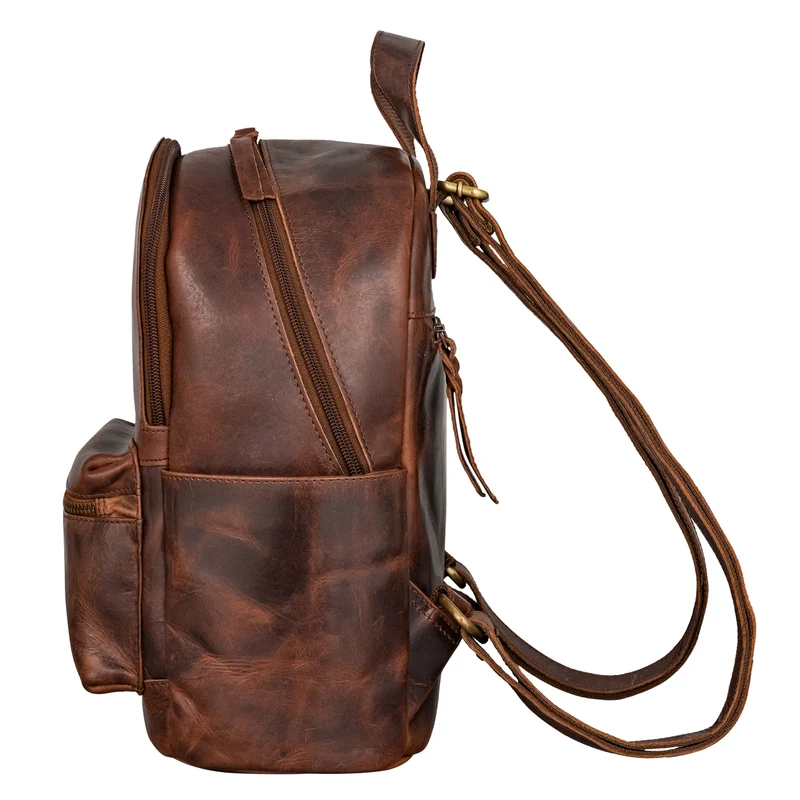 "Karolina" Lederrucksack Damen Sportlich