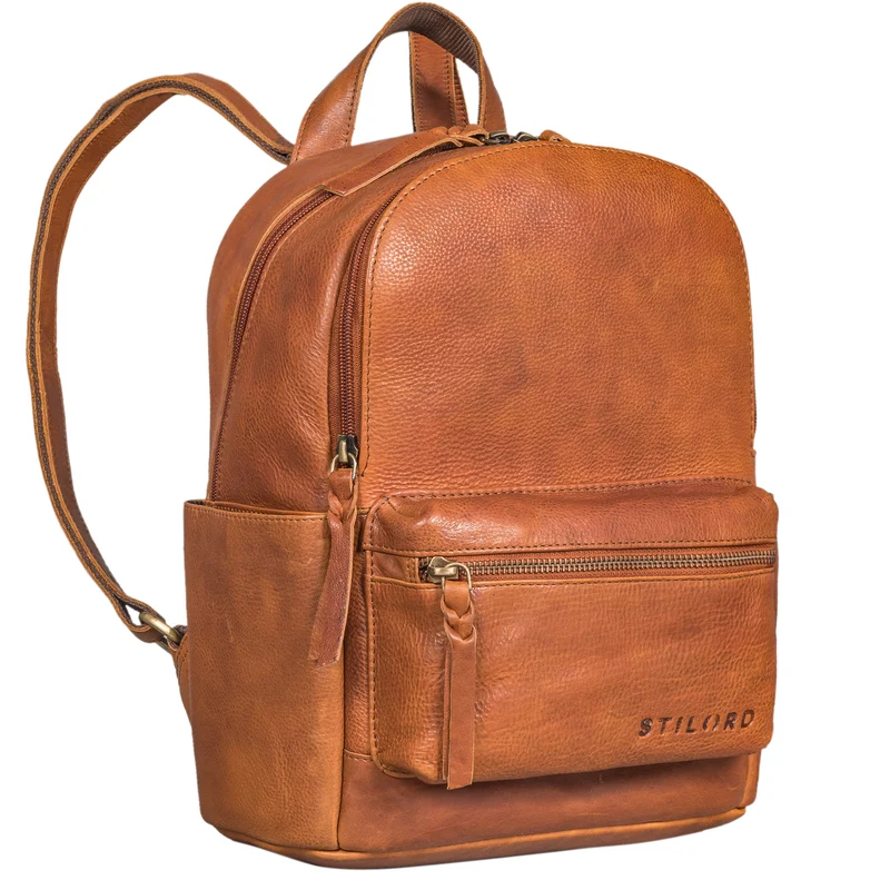 "Karolina" Lederrucksack Damen Sportlich