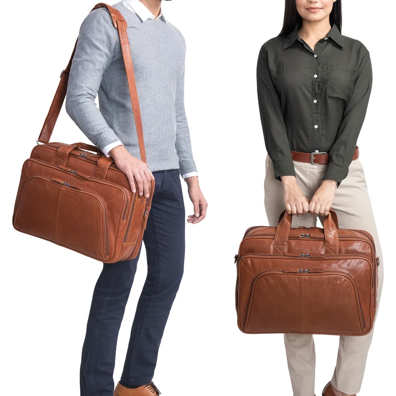 B-WARE "Calisto" Extra Große Arbeitstasche Leder Vintage