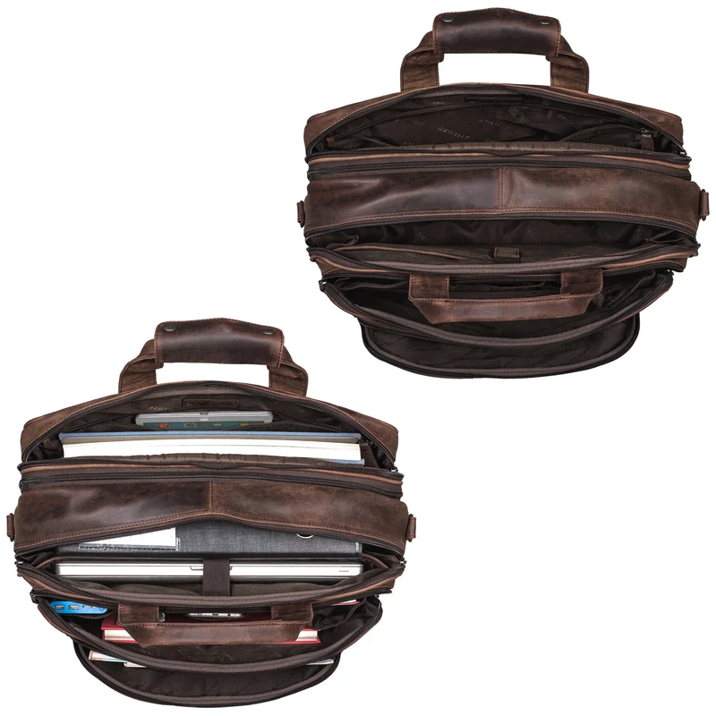 B-WARE "Calisto" Extra Große Arbeitstasche Leder Vintage