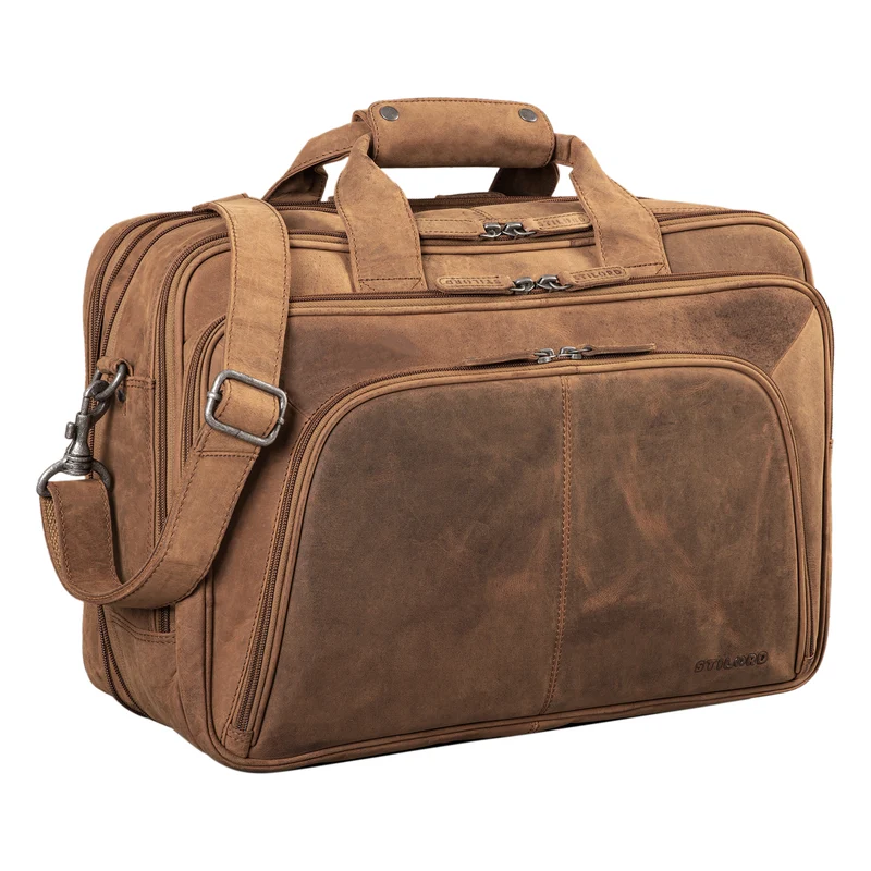 B-WARE "Calisto" Extra Große Arbeitstasche Leder Vintage