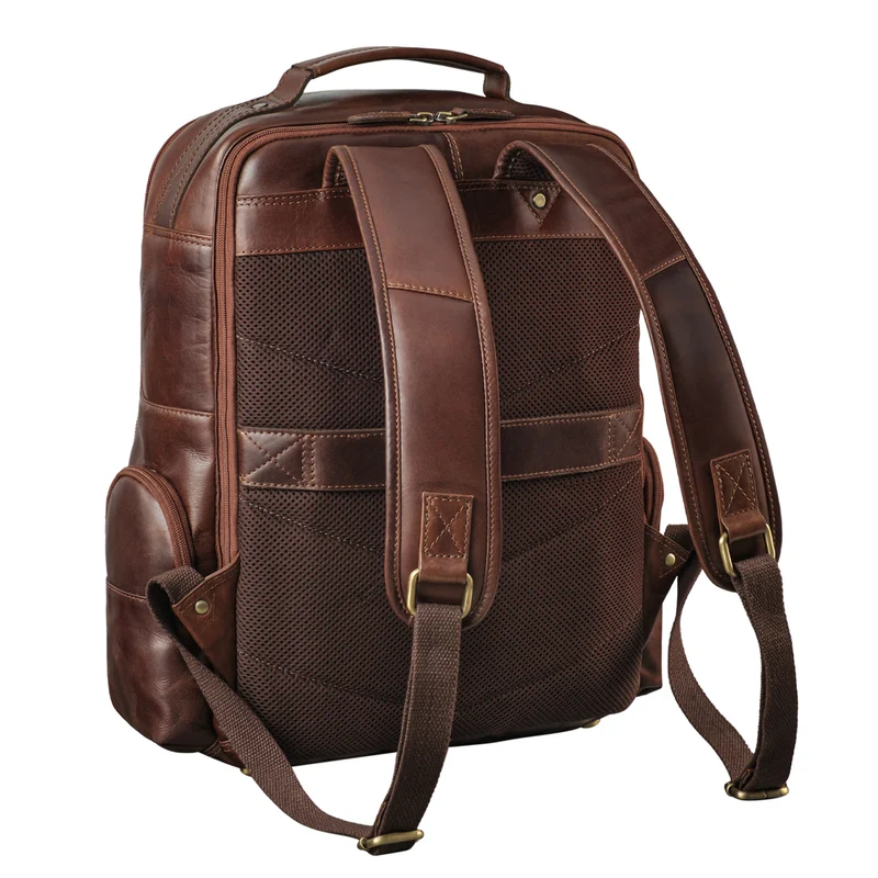 "Tatum" Vintage Leder Rucksack Herren Laptop 15 - 16 Zoll Groß Herren