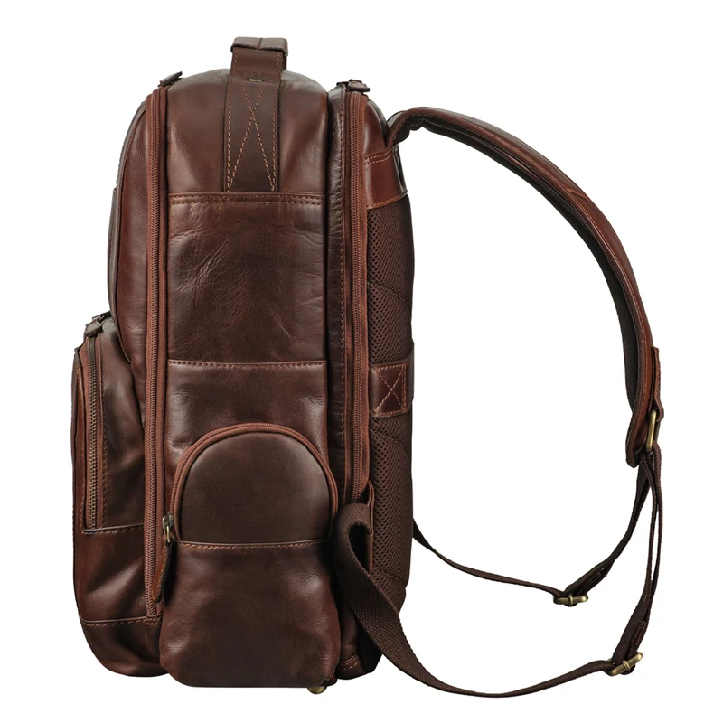 "Tatum" Vintage Leder Rucksack Herren Laptop 15 - 16 Zoll Groß Herren