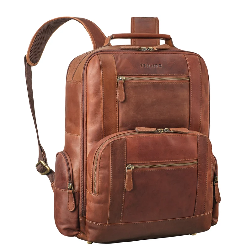 "Tatum" Vintage Leder Rucksack Herren Laptop 15 - 16 Zoll Groß Herren
