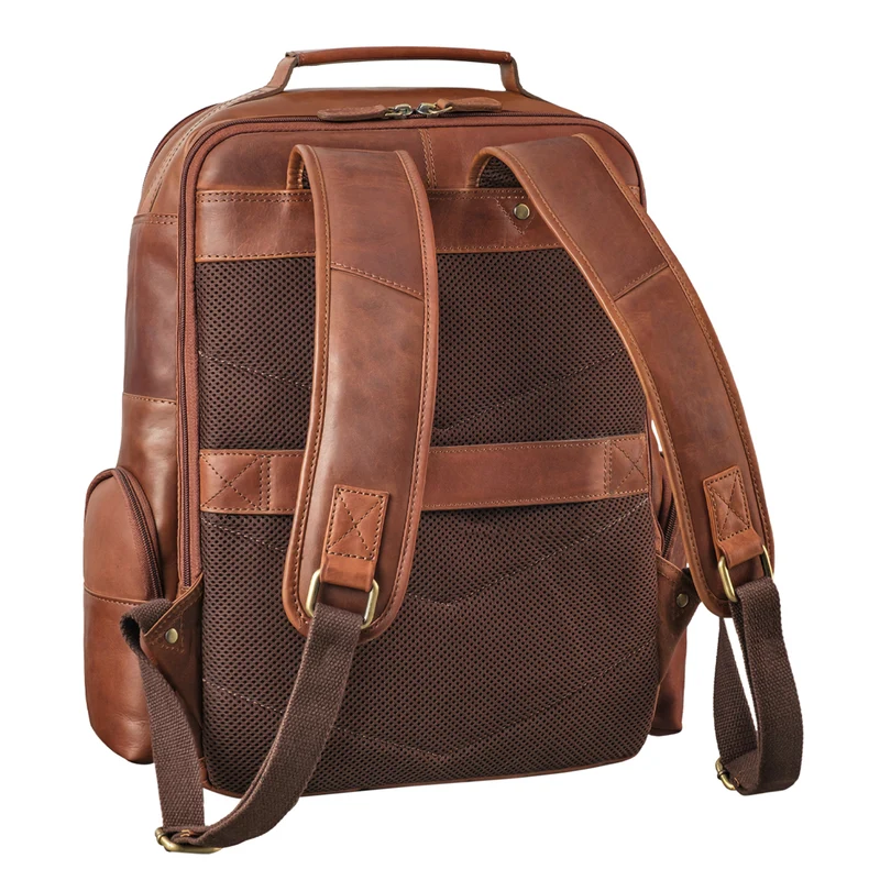 "Tatum" Vintage Leder Rucksack Herren Laptop 15 - 16 Zoll Groß Herren
