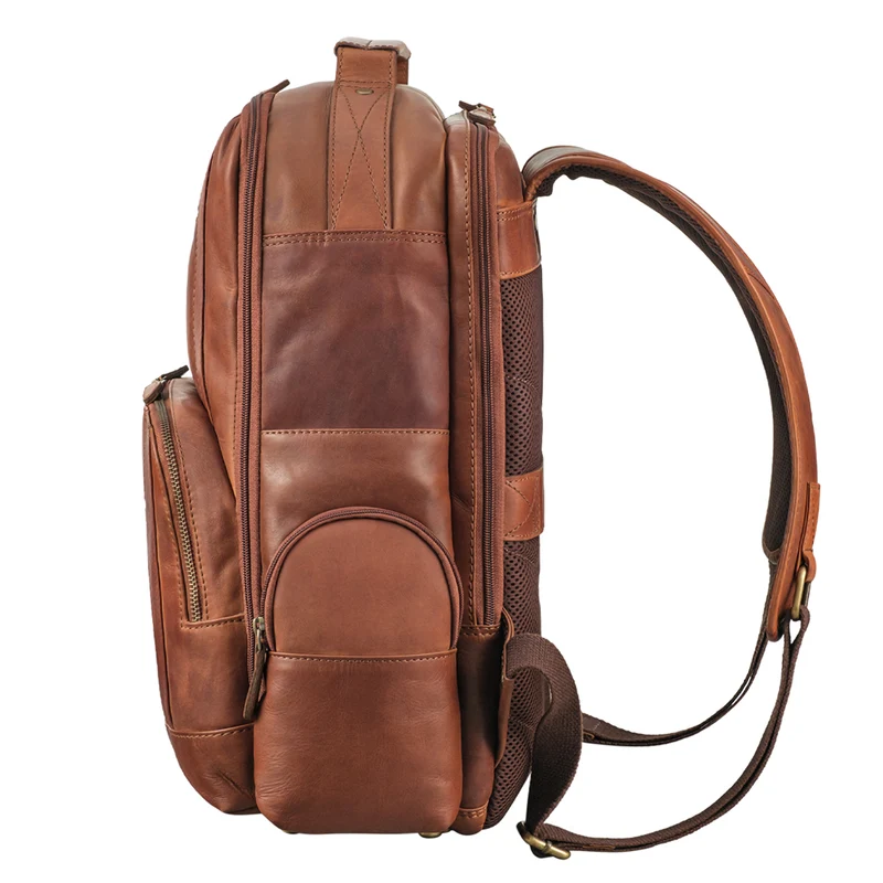 "Tatum" Vintage Leder Rucksack Herren Laptop 15 - 16 Zoll Groß Herren