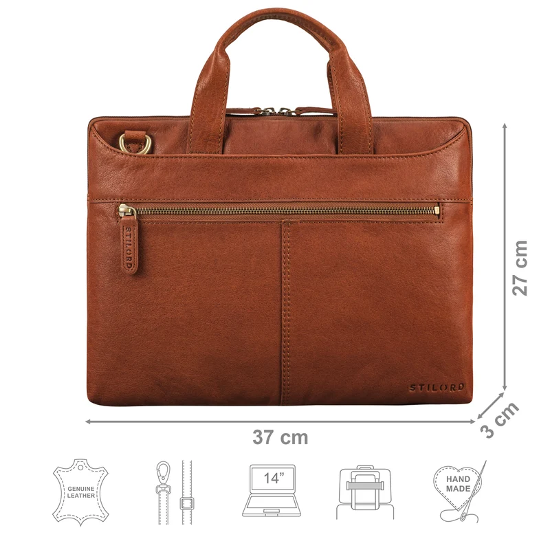 "Ross" Vintage Laptoptasche 13,3 Zoll Schmal