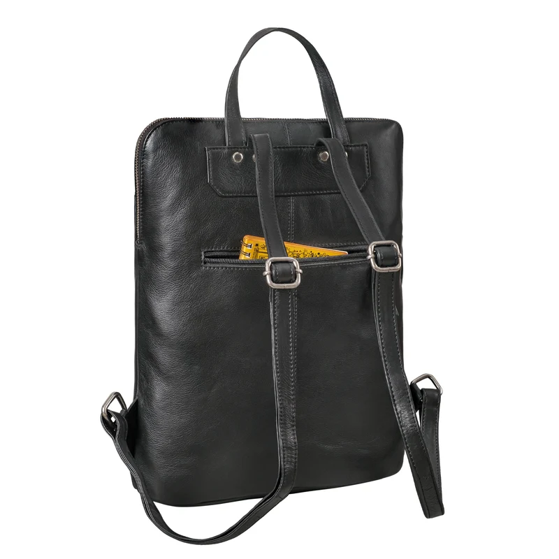 "Jenny" Moderner Lederrucksack Damen Echtleder mittelgroß schlank