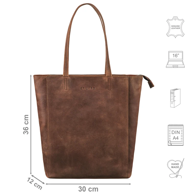 "Chelsea" Vintage Shopper Leder Handtasche Damen Groß