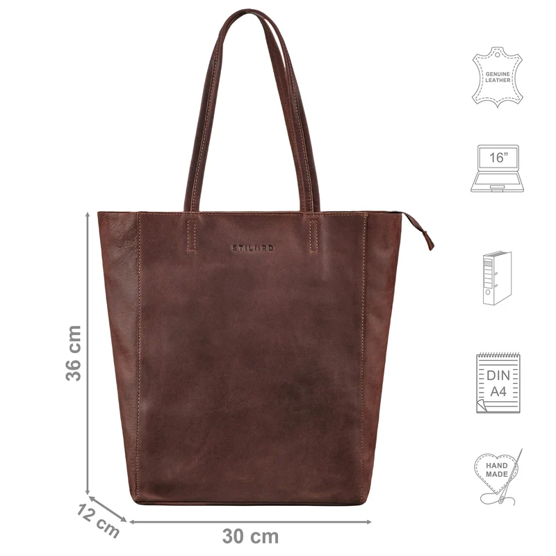 "Chelsea" Vintage Shopper Leder Handtasche Damen Groß