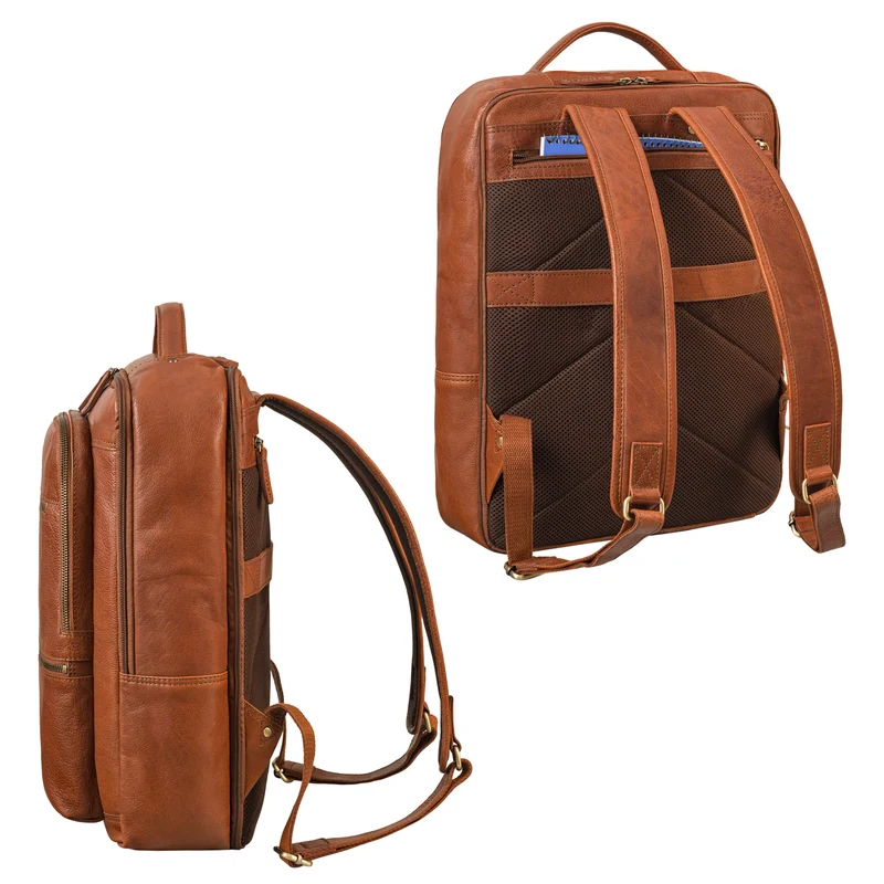 "Coryo" Laptop Rucksack Leder Groß