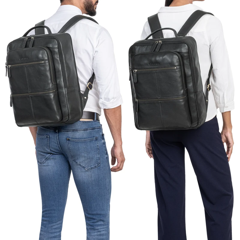 "Coryo" Laptop Rucksack Leder Groß