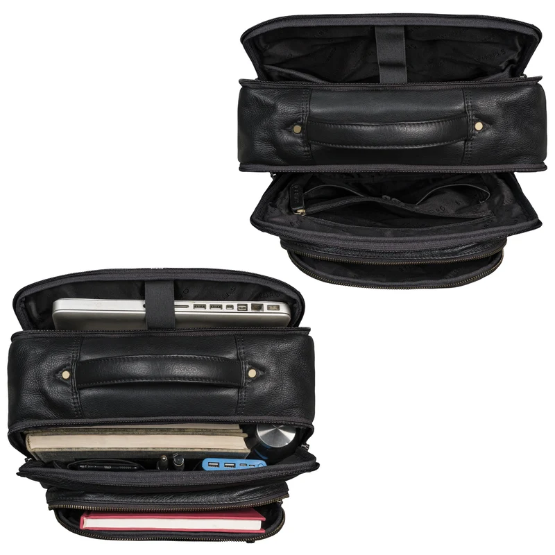 "Coryo" Laptop Rucksack Leder Groß